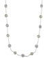 Фото #1 товара Anne Klein silver-Tone Crystal Imitation Pearl Strand Necklace