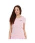 Womens Roxanna V-Neck Tee in Pink