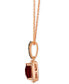 Фото #2 товара Le Vian pomegranate Garnet (1-3/8 ct. t.w.) & Diamond (1/8 ct. t.w.) Pendant Necklace in 14k Rose Gold, 18" + 2" extender