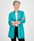 Фото #4 товара Petite Open-Front Button-Cuff Cardigan, Created for Macy's