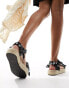 Фото #3 товара Arizona Loves Trekky raffia bandana print sandals in black