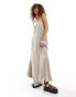 Фото #1 товара Weekday Cyndra floaty crepe maxi cami dress in beige