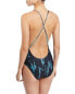 Womens Proenza Schouler Plunging Printed One-Piece Swimsuit Sz. Small 149867