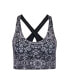 Women's Lotus Medium Support Lotus Sports Bra Гео Черный, XLARGE - фото #3