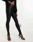 Фото #2 товара Spanx faux leather high waist sculpting leggings in black