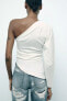 ASYMMETRIC DRAPED TOP