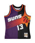 ფოტო #3 პროდუქტის Men's Steve Nash Purple, Black Phoenix Suns Big and Tall Hardwood Classics 1996-97 Split Swingman Jersey