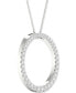 Фото #3 товара Lab-Created Diamond Circle Pendant Necklace (1/2 ct. t.w.) in Sterling Silver, 16" + 2" extender