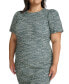 Фото #5 товара Plus Size Jewel-Neck Tweed Sheath Dress