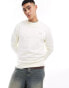 Fred Perry crew neck sweatshirt in off white