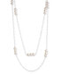 Фото #3 товара Sterling Silver Genuine Freshwater Pearl 42" Station Necklace