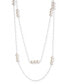 ფოტო #3 პროდუქტის Sterling Silver Genuine Freshwater Pearl 42" Station Necklace