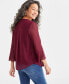 Women's Textured Pintuck Ruffle Sleeve Top, Regular & Petite, Created for Macy's