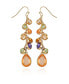 ფოტო #1 პროდუქტის Gold-Tone Colored Glass Stones Drop Dangle Earrings