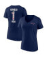 Фото #1 товара Women's Navy New England Patriots Team Mother's Day V-Neck T-shirt