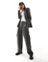 Фото #2 товара 4th & Reckless tailored contrast waist band straight leg trousers co-ord in dark grey