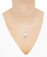 ფოტო #2 პროდუქტის Sterling Silver and 14k Gold Necklace, Heart Locket Pendant 18"