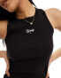 Фото #4 товара Tommy Jeans slim script tank in black