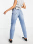 Фото #3 товара Stradivarius mom fit vintage jean in washed blue