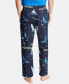 ფოტო #2 პროდუქტის Men's Cotton Sailboat-Print Pajama Pants
