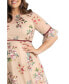 ფოტო #2 პროდუქტის Women's Plus size Wildflower Embroidered Floral Mesh Dress