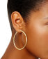 ფოტო #2 პროდუქტის Oval Twist Medium Hoop Earrings in 14k Gold-Plated Sterling Silver, 50mm
