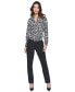 Women's Geo-Print Faux-Wrap Top