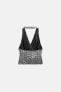 SEQUINNED HALTER TOP