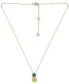 ფოტო #1 პროდუქტის Cubic Zirconia Pineapple Pendant Necklace in 18k Gold-Plated Sterling Silver, 16" + 2" extender, Created for Macy's