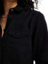 New look denim shirt in black