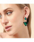 Women's Green Triangle Stone Drop Earrings