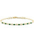 ფოტო #1 პროდუქტის Sapphire (3/4 ct. t.w.) & Diamond (1/5 ct. t.w.) Tennis Bracelet in 14k White Gold (Also in Ruby and Emerald)