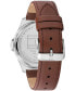 Men's Quartz Brown Leather Watch 43mm