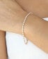 Фото #3 товара 18k Gold Plated Minimalist Crystal Tennis Bracelet