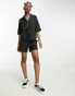 Native Youth linen elasticated waist shorts co-ord in black