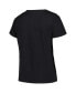 ფოტო #2 პროდუქტის Women's Black Iowa Hawkeyes Plus Size Arch Over Logo Scoop Neck T-shirt