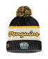 Фото #2 товара Men's Black Distressed Pittsburgh Penguins 2023 NHL Winter Classic Cuffed Knit Hat with Pom