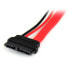 Фото #6 товара 6in Slimline SATA to SATA Adapter with Power - F/M - 0.1524 m - SATA III - Slimline SATA 13 pin - SATA 7+15 pin - Male/Female - Red