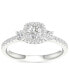 ფოტო #4 პროდუქტის Diamond Halo Engagement Ring (1 ct. t.w.) in 14k White Gold