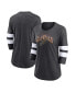 Фото #2 товара Men's Heather Charcoal Washington Capitals Special Edition 2.0 Barn Burner 3/4 Sleeve T-shirt