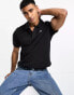 GANT shield logo regular fit pique polo in black