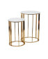 Iron Contemporary Accent Table, Set of 2