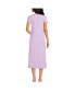 ფოტო #2 პროდუქტის Petite Cotton Short Sleeve Midcalf Nightgown