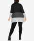 Фото #5 товара Plus Size Cora Color Block Cardigan Sweater