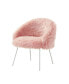 Фото #2 товара Ana Faux Fur Accent Chair with Metal Legs