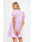 Фото #3 товара Women's Puff Sleeve Babydoll Dress