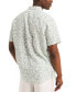 Men's Floral Print Short Sleeve Button-Front Shirt