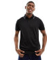 Selected Homme Leroy polo shirt with tipped collar in black Черный, S - фото #1