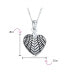 Engraved Saying MY ANGEL Feather Wing Heart Shape Locket Necklace Pendant For Daughter For Women .925 Sterling Silver