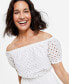 Фото #4 товара Платье макси с открытыми плечами I.N.C. International Concepts для женщин, выполненное из ажурной ткани, созданное для Macy's.